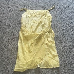 A maxi Lime green Tie-dye dress